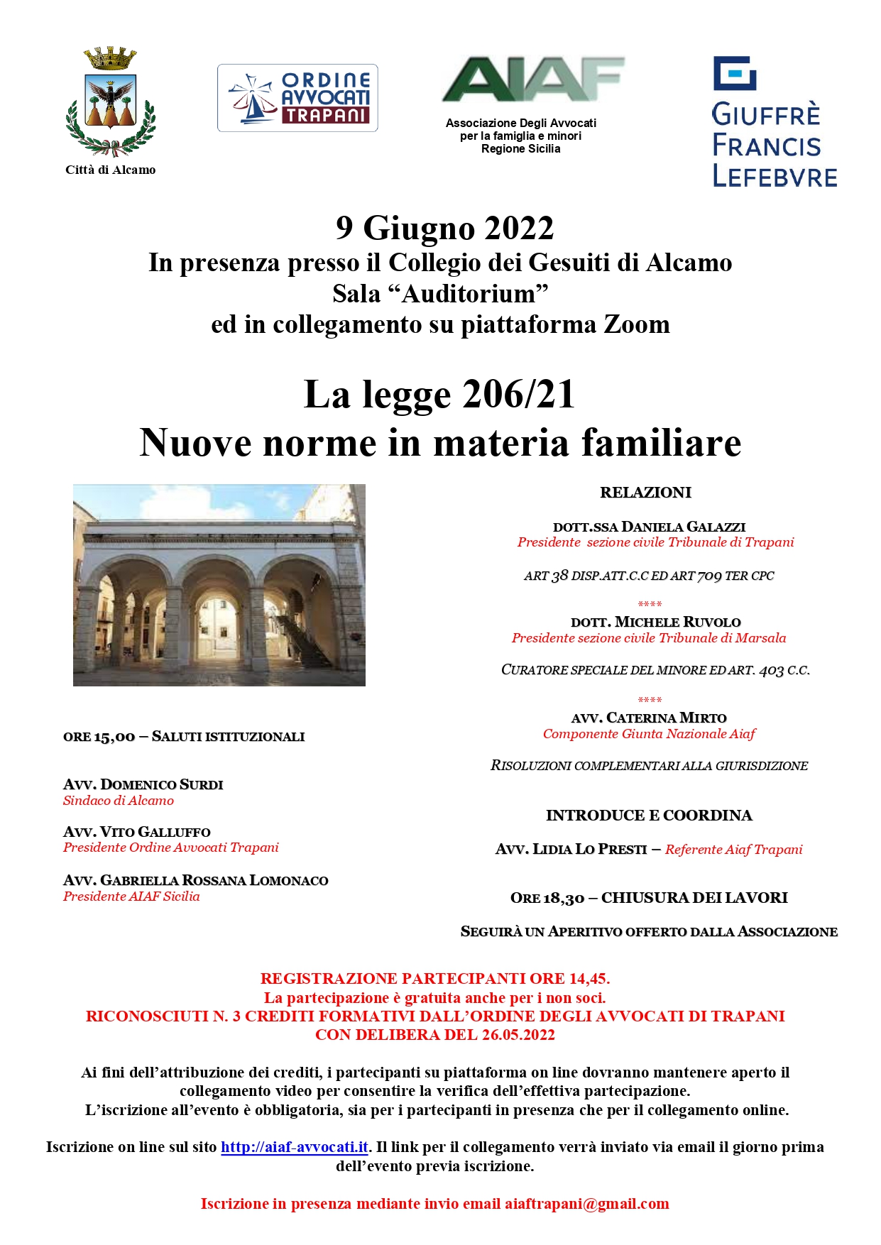 La legge 206/21, nuove norme in materia familiare: il convegno di AIAF Sicilia